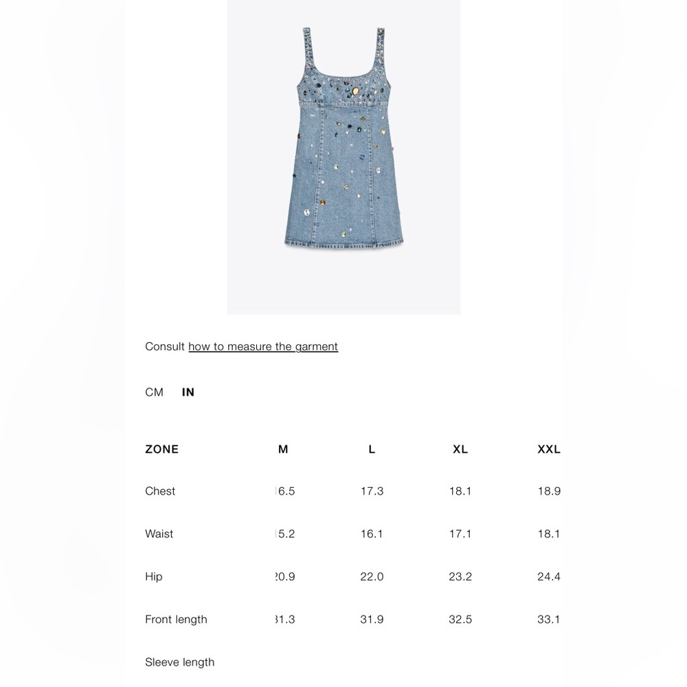 Zara TRF Jewel Denim Dress - Picture 8 of 8